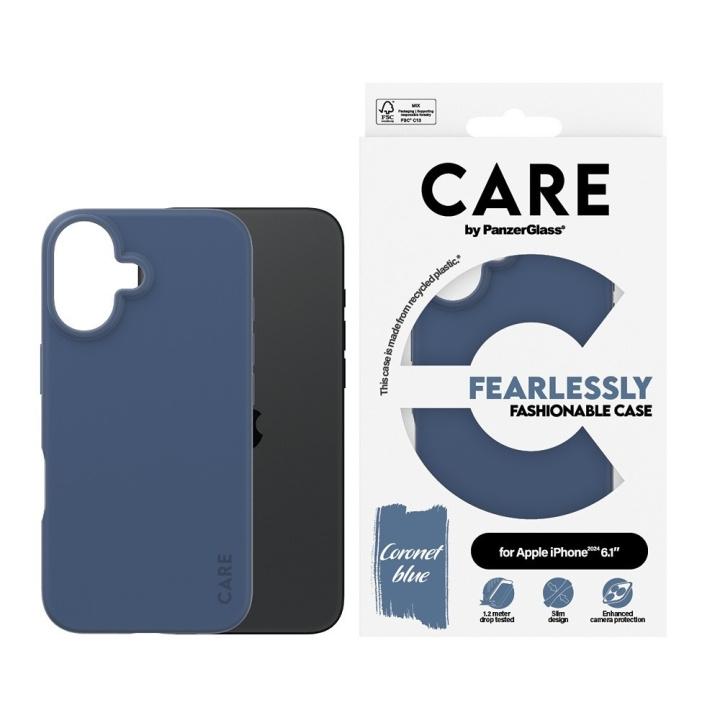 PanzerGlass CARE Fashionable Case til iPhone 16 Blå i gruppen SMARTPHONE & SURFPLATTOR / Mobilskydd / Apple / iPhone 16 hos TP E-commerce Nordic AB (D10254)