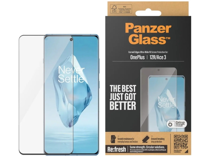 PanzerGlass Skärmskydd OnePlus 12R, Ace 3 | Ultra-Wide Fit i gruppen SMARTPHONE & SURFPLATTOR / Mobilskydd / OnePlus hos TP E-commerce Nordic AB (D10297)