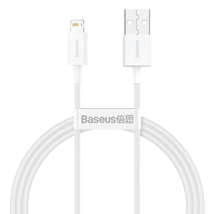 Baseus USB 2.0 til Lightning kabel 1.5m vit i gruppen SMARTPHONE & SURFPLATTOR / Laddare & Kablar / Kablar / Kablar Lightning hos TP E-commerce Nordic AB (D10309)