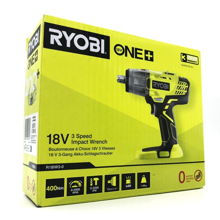 Ryobi One+ R18IW3-0 Slagnyckel utan batteri 1/4 sexkantshylsa, 1/2 fyrkantsdrivning i gruppen HEM, HUSHÅLL & TRÄDGÅRD / Verktyg / Övriga Elverktyg hos TP E-commerce Nordic AB (D10317)