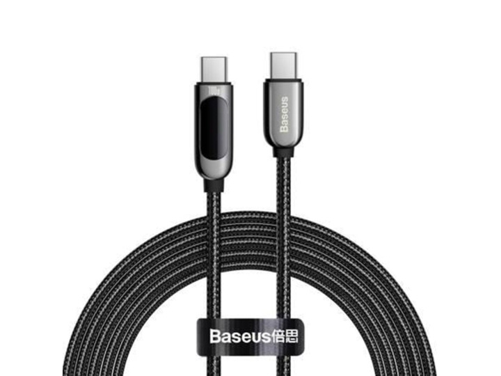 Baseus Cable USB-C to USB-C 2m Svart i gruppen DATORER & KRINGUTRUSTNING / Datorkablar / USB-kablar / USB-C hos TP E-commerce Nordic AB (D10366)