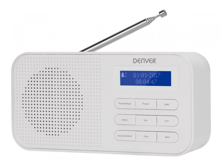 Denver DAB-42 DAB bärbar radio Vit i gruppen HEMELEKTRONIK / Ljud & Bild / Hemmabio, HiFi & Bärbart / Radio & Väckarklockor / Radio hos TP E-commerce Nordic AB (D10400)