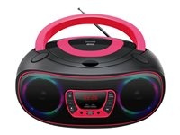 Denver TCL-212BT Boombox Svart Pink i gruppen HEMELEKTRONIK / Ljud & Bild / Hemmabio, HiFi & Bärbart / Radio & Väckarklockor / Radio hos TP E-commerce Nordic AB (D10415)