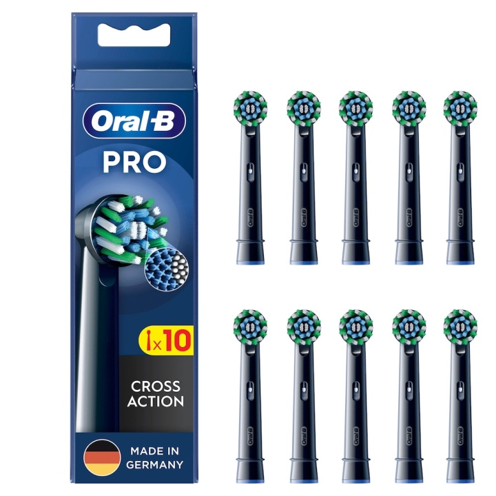 Oral B Pro CrossAction Borsthuvud, Svart 10-pack i gruppen SKÖNHET & HÄLSA / Munvård / Borsthuvuden & Tillbehör hos TP E-commerce Nordic AB (D10475)