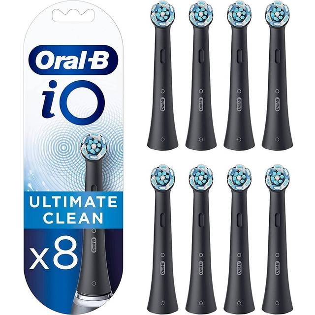 Oral B Elektriska Borsthuvuden iO Ultimate Clean, 8-pack Svart i gruppen SKÖNHET & HÄLSA / Munvård / Borsthuvuden & Tillbehör hos TP E-commerce Nordic AB (D10485)