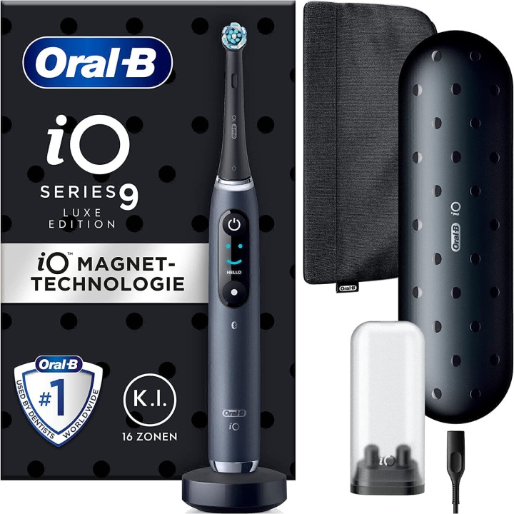 Oral B iO Series 9 Eltandborste, Black Onyx Luxe Edition i gruppen SKÖNHET & HÄLSA / Munvård / Eltandborstar hos TP E-commerce Nordic AB (D10492)