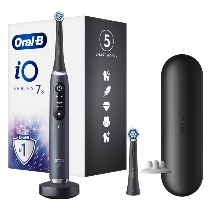 Oral B iO Series 7S Eltandborste, Black Onyx i gruppen SKÖNHET & HÄLSA / Munvård / Eltandborstar hos TP E-commerce Nordic AB (D10506)