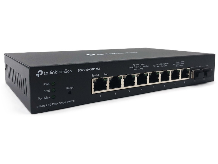 TP-Link Omada SG2210XMP-M2 V1.6 Switch 8-portar 2,5 Gigabit Ethernet PoE+ i gruppen DATORER & KRINGUTRUSTNING / Nätverk / Switchar hos TP E-commerce Nordic AB (D10524)