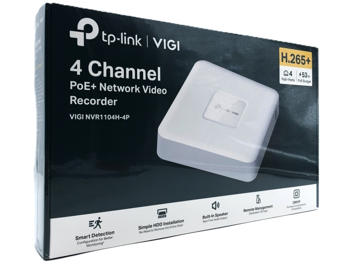 TP-Link VIGI NVR1104H-4P V1 Standalone NVR i gruppen DATORER & KRINGUTRUSTNING / Nätverk / Routrar hos TP E-commerce Nordic AB (D10548)