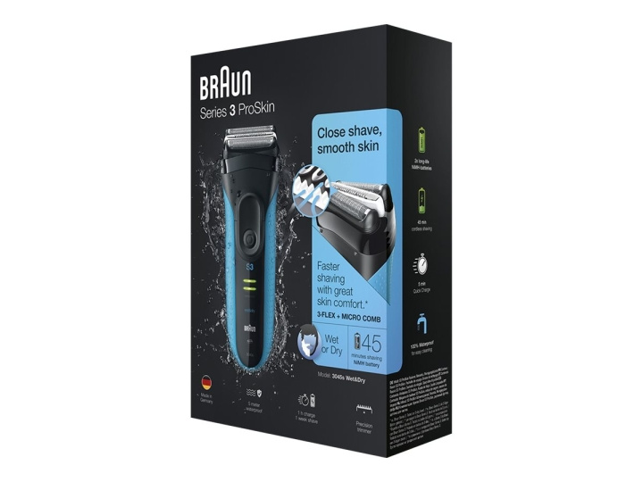 Braun Series 3 3045s ProSkin Shaver i gruppen SKÖNHET & HÄLSA / Hår & Styling / Rakning & Trimning / Rakapparater hos TP E-commerce Nordic AB (D10568)