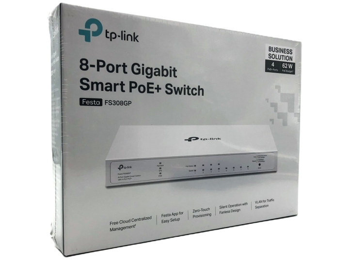 TP-Link Festa FS308GP V1 Switch 8-portars Gigabit Ethernet PoE+ i gruppen DATORER & KRINGUTRUSTNING / Nätverk / Routrar hos TP E-commerce Nordic AB (D10593)