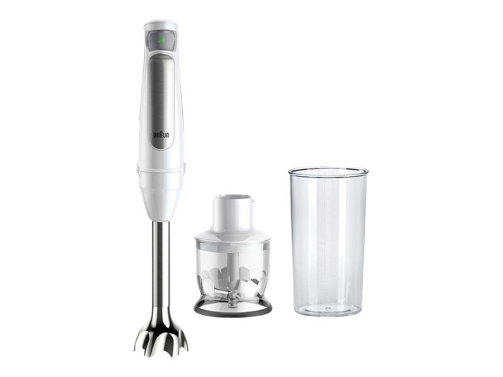 Braun Multiquick 7 MQ7020 WH Stavmixer Premium vit/borstat rostfritt stål i gruppen HEM, HUSHÅLL & TRÄDGÅRD / Hushållsmaskiner / Matberedare & Köksassistenter / Stavmixrar hos TP E-commerce Nordic AB (D10600)