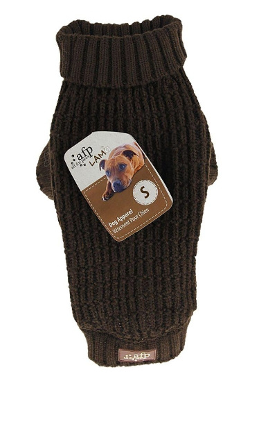 AFP All For Paws - Stickad hundtröja Fishermans Brown L 35.6CM - (632.9136) i gruppen HEM, HUSHÅLL & TRÄDGÅRD / Djurtillbehör / Hund hos TP E-commerce Nordic AB (D10702)