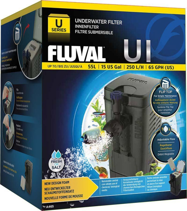 Fluval Internal Filter U1 200L/H For Aquariums <55L - (126.2465) i gruppen HEM, HUSHÅLL & TRÄDGÅRD / Djurtillbehör / Akvarietillbehör hos TP E-commerce Nordic AB (D10731)