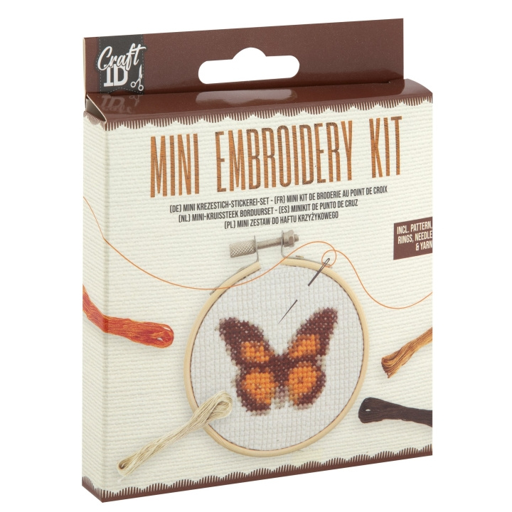 Craft ID Minibroderikit - Fjäril (CR1710) i gruppen LEKSAKER, BARN- & BABYPRODUKTER / Leksaker / Pyssel hos TP E-commerce Nordic AB (D10763)