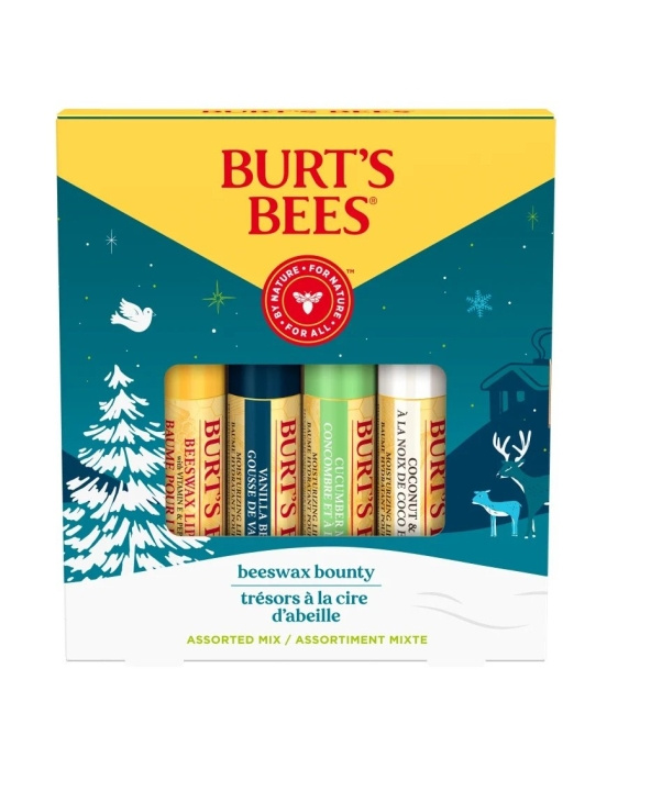 Burt\'s Bees Presentask med festliga bountyer av bivax i gruppen SKÖNHET & HÄLSA / Makeup / Läppar / Läppbalsam hos TP E-commerce Nordic AB (D10933)