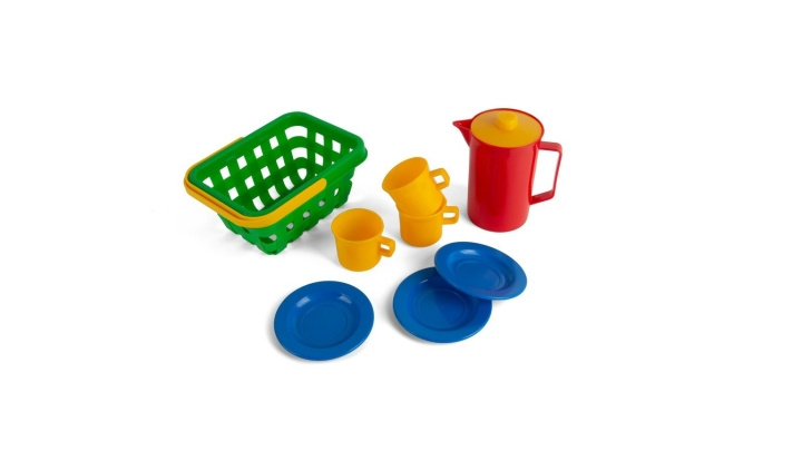 Dantoy Kaffe- och picknickset - 9 delar (4385) i gruppen LEKSAKER, BARN- & BABYPRODUKTER / Leksaker / Lekset hos TP E-commerce Nordic AB (D10975)