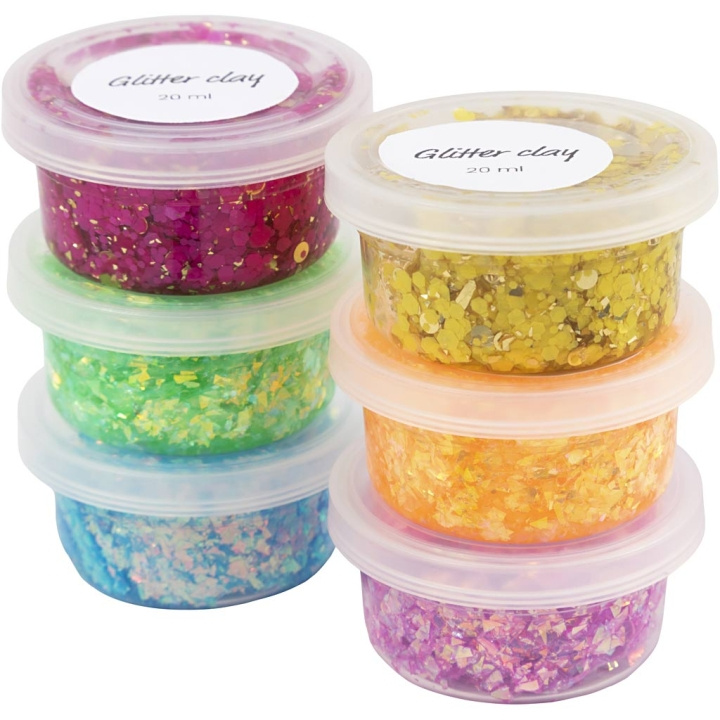 Creative Toys DIY-kit - Glitterlera 6 st (78746) i gruppen LEKSAKER, BARN- & BABYPRODUKTER / Leksaker / Pyssel hos TP E-commerce Nordic AB (D10998)