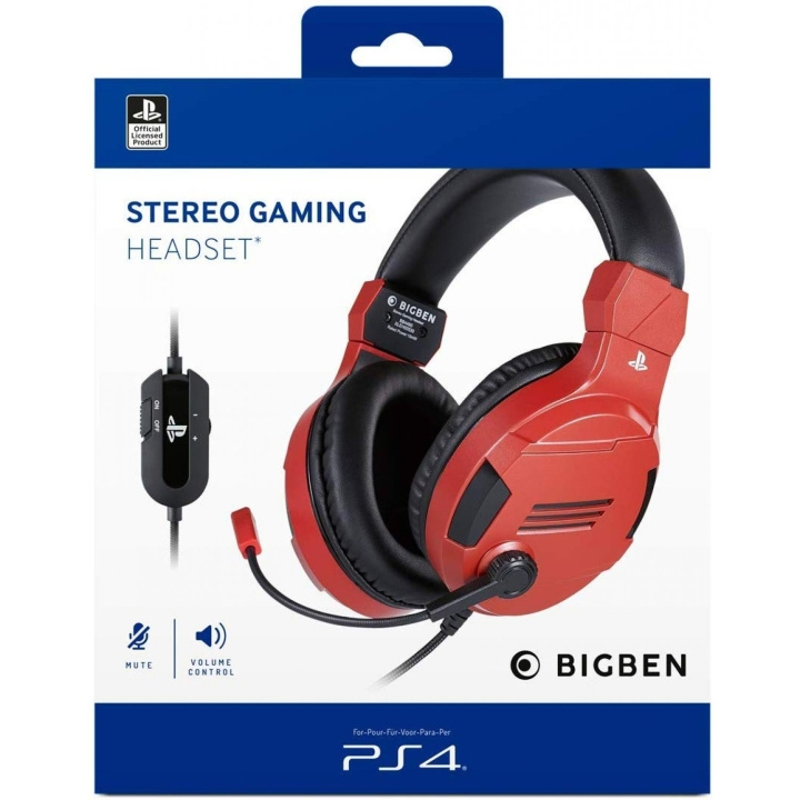 Bigben playstation 4 HW Bigben Stereo Gaming Headset v3 (Röd) i gruppen HEMELEKTRONIK / Spelkonsoler & Tillbehör / Sony PlayStation 4 hos TP E-commerce Nordic AB (D11019)