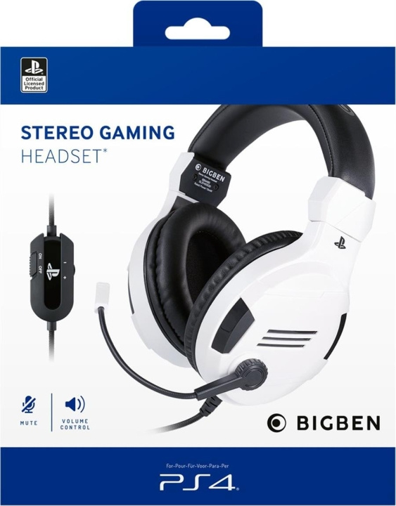 Bigben playstation 4 HW Bigben Stereo Gaming Headset v3 (Vit) i gruppen HEMELEKTRONIK / Spelkonsoler & Tillbehör / Sony PlayStation 4 / Tillbehör hos TP E-commerce Nordic AB (D11162)