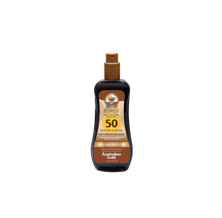 Australian GoldAustralian Gold - Solskydd SPF50 Spray Gel m. Instant Bronzer 237 ml i gruppen SKÖNHET & HÄLSA / Hudvård / Solskydd & Tanning / Solskydd hos TP E-commerce Nordic AB (D11238)