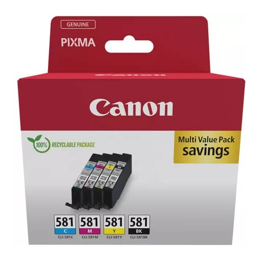 Canon Bläck 2103C007 CLI-581 Multipack i gruppen DATORER & KRINGUTRUSTNING / Skrivare & Tillbehör / Bläck & Toner / Bläckpatroner / Canon hos TP E-commerce Nordic AB (D11334)