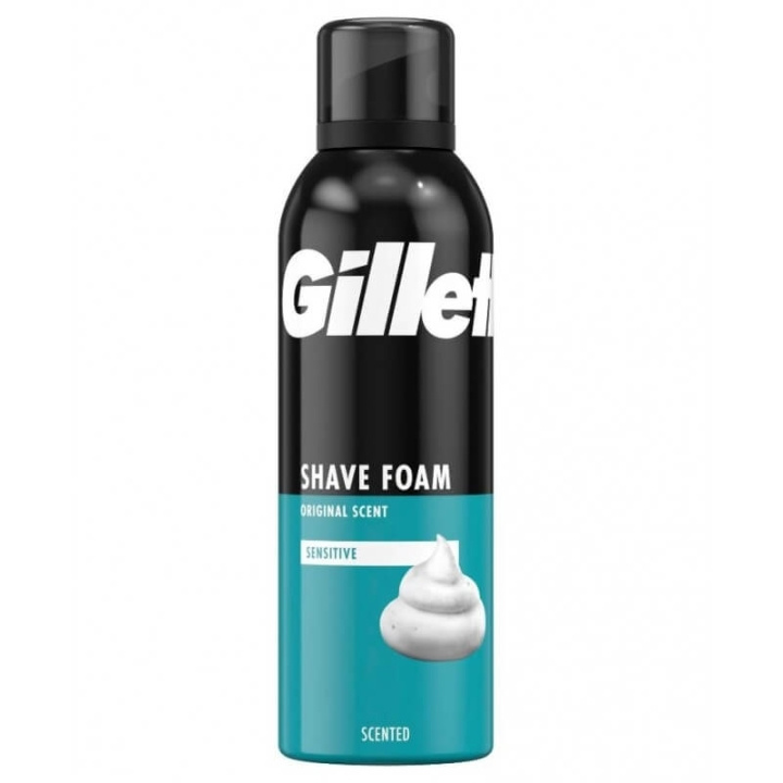 Gillette Sensitive Shave Foam 200ml i gruppen SKÖNHET & HÄLSA / Hår & Styling / Rakning & Trimning / Rakhyvlar & Tillbehör hos TP E-commerce Nordic AB (D11607)