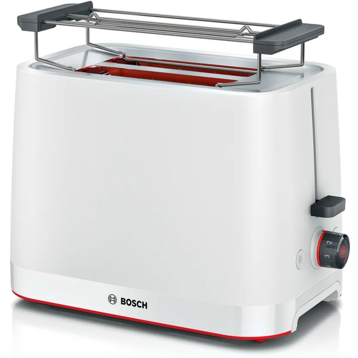 Bosch Brödrost TAT3M121 Vit 950W Bagels Funktion i gruppen HEM, HUSHÅLL & TRÄDGÅRD / Hushållsmaskiner / Brödrostar & Bordsgrillar / Brödrostar hos TP E-commerce Nordic AB (D12120)