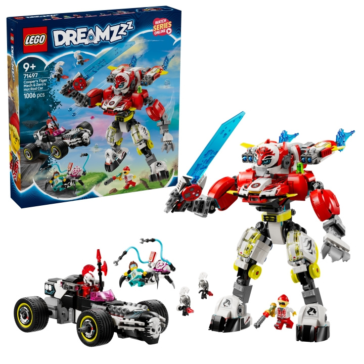 LEGO DREAMZzz - Cooper\'s Tiger Mech & Zero\'s Hot Rod Car (71497) i gruppen LEKSAKER, BARN- & BABYPRODUKTER / Leksaker / Byggleksaker / Lego hos TP E-commerce Nordic AB (D12249)