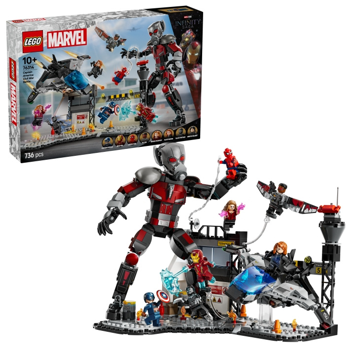 LEGO Superhjältar - Captain America: Civil War Action Battle (76314) i gruppen LEKSAKER, BARN- & BABYPRODUKTER / Leksaker / Byggleksaker / Lego hos TP E-commerce Nordic AB (D12263)