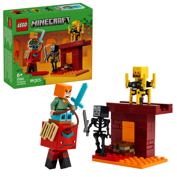 LEGO Minecraft - The Nether Lava Battle (21266) i gruppen LEKSAKER, BARN- & BABYPRODUKTER / Leksaker / Byggleksaker / Lego hos TP E-commerce Nordic AB (D12343)