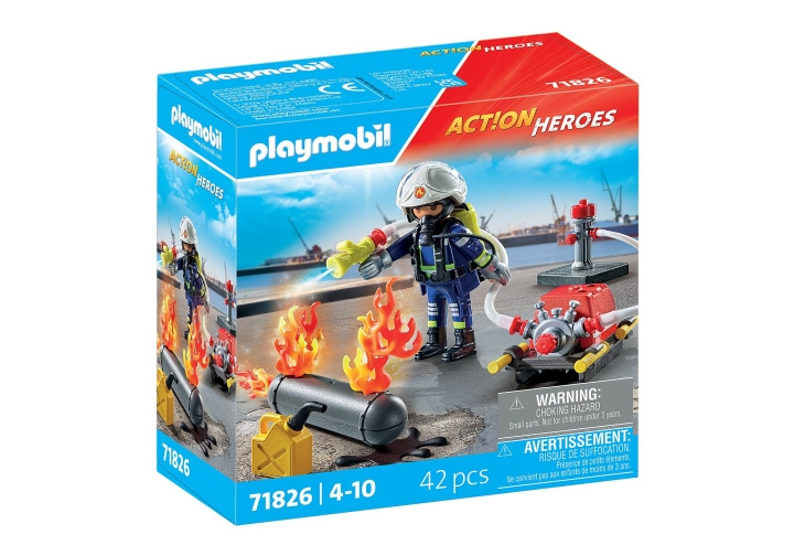 Playmobil Brandman med vattenpump (71826) i gruppen LEKSAKER, BARN- & BABYPRODUKTER / Leksaker / Lekset hos TP E-commerce Nordic AB (D12441)