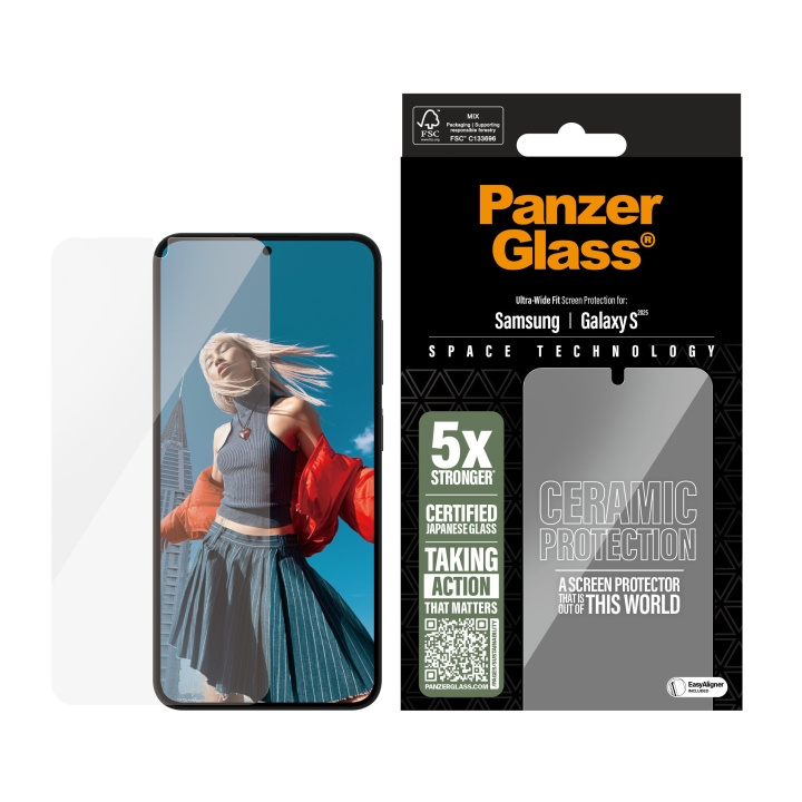 PanzerGlass Keramiskt skärmskydd Samsung Galaxy S25 - Ultrabred passform i gruppen SMARTPHONE & SURFPLATTOR / Mobilskydd / Samsung hos TP E-commerce Nordic AB (D12457)