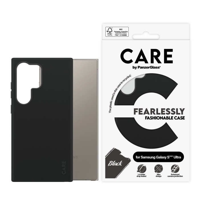 PanzerGlass CARE by PanzerGlass - Moderiktigt fodral Svart Samsung Galaxy S25 Ultra i gruppen SMARTPHONE & SURFPLATTOR / Mobilskydd / Samsung hos TP E-commerce Nordic AB (D12461)