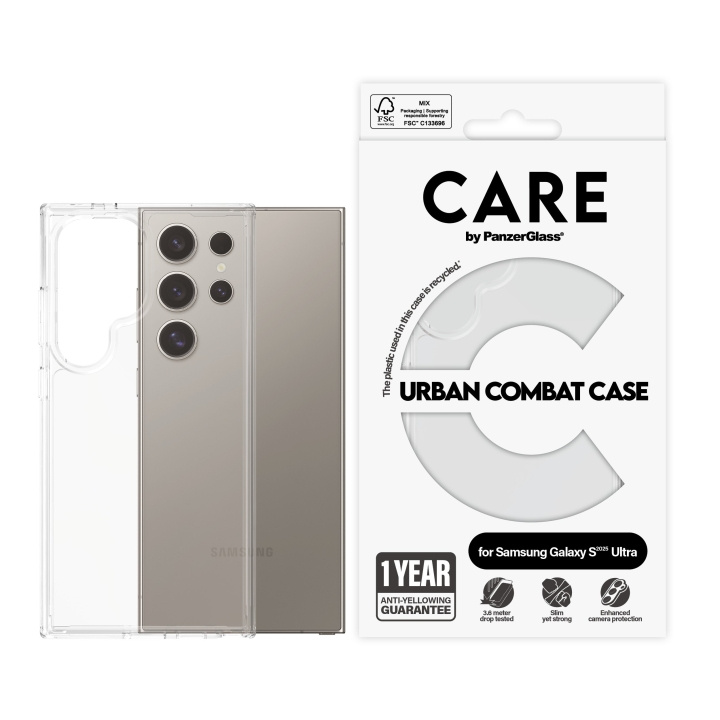 CARE by PanzerGlass - Flagship Fodral Transparent Urban Combat m. Klar ram Samsung Galaxy S25 Ult i gruppen SMARTPHONE & SURFPLATTOR / Mobilskydd / Samsung hos TP E-commerce Nordic AB (D12470)