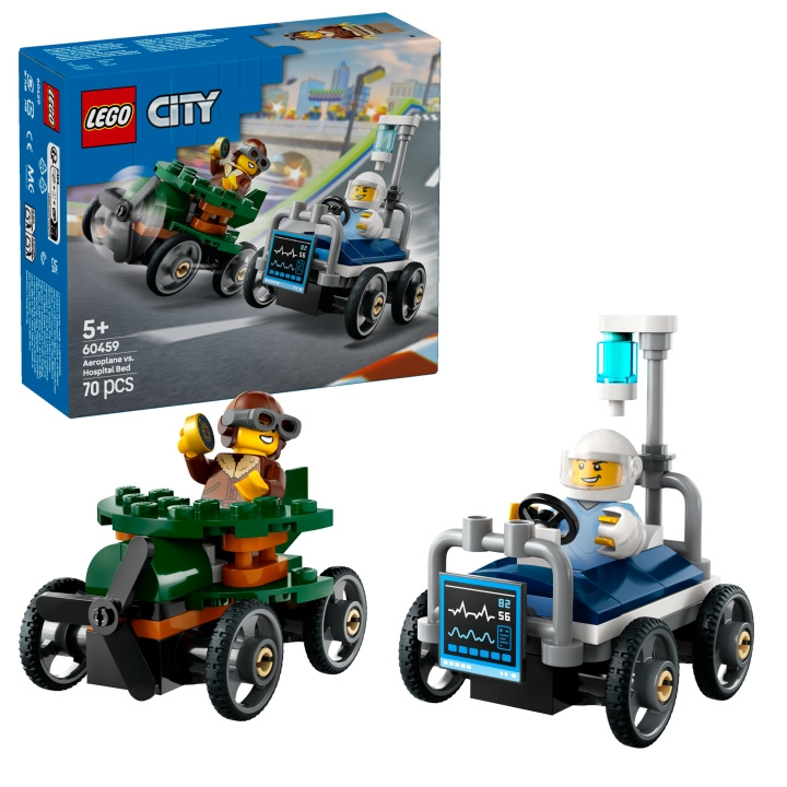 LEGO LEGO City - paket med racerbilar: Flygplan vs. sjukhussäng (60459) i gruppen LEKSAKER, BARN- & BABYPRODUKTER / Leksaker / Byggleksaker / Lego hos TP E-commerce Nordic AB (D12513)