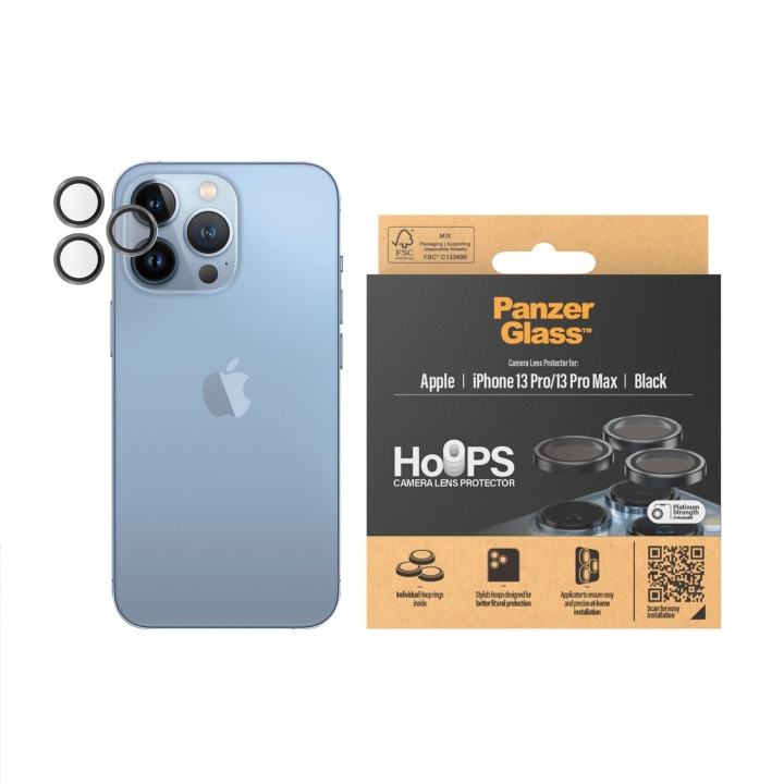 PanzerGlass Hoops kameralinsskydd för iPhone 13 Pro - 13 Pro Max - Svart i gruppen SMARTPHONE & SURFPLATTOR / Mobilskydd / Apple / iPhone 13 Pro hos TP E-commerce Nordic AB (D12555)