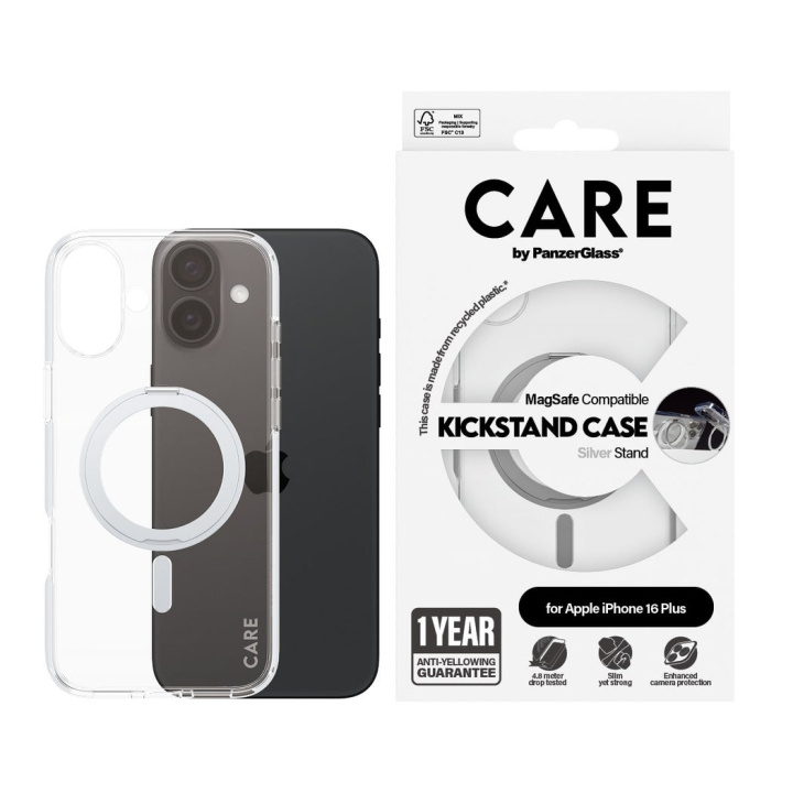 CARE by PanzerGlass - Fodral - Transparent & MagSafe - iPhone 16 Plus i gruppen SMARTPHONE & SURFPLATTOR / Mobilskydd / Apple / iPhone 16 hos TP E-commerce Nordic AB (D12568)