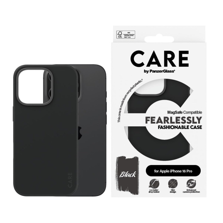 CARE by PanzerGlass - Fodral - Svart - MagSafe - iPhone 16 Pro i gruppen SMARTPHONE & SURFPLATTOR / Mobilskydd / Apple / iPhone 16 hos TP E-commerce Nordic AB (D12571)