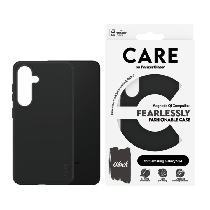 CARE by PanzerGlass - Fodral - Svart - Samsung S24 i gruppen SMARTPHONE & SURFPLATTOR / Mobilskydd / Samsung hos TP E-commerce Nordic AB (D12589)