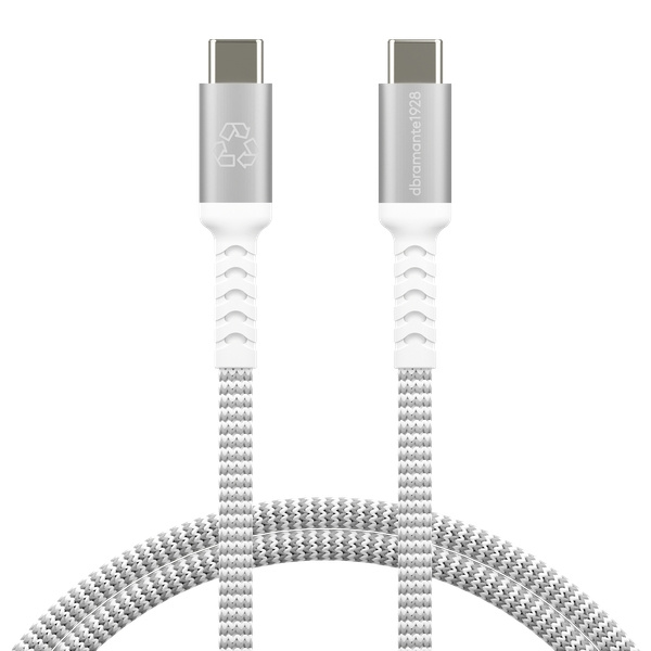 dbramante1928 Flätad USB-C till USB-C-kabel - 1,2 m - Grå i gruppen DATORER & KRINGUTRUSTNING / Datorkablar / USB-kablar / USB-C hos TP E-commerce Nordic AB (D12636)