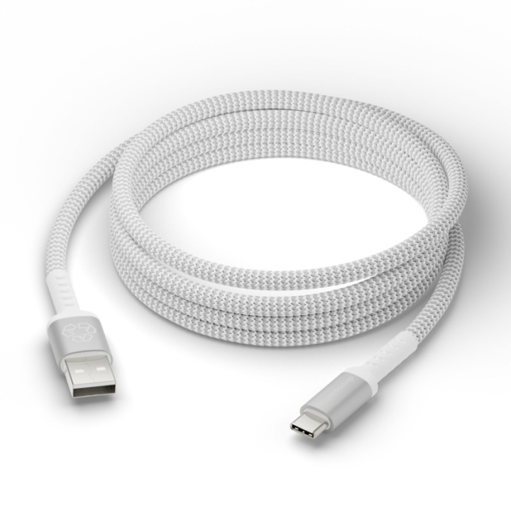 dbramante1928 Re-charge - BRD-kabel - USB-A till USB-C, 2,5 m - Vit i gruppen DATORER & KRINGUTRUSTNING / Datorkablar / USB-kablar / USB-C hos TP E-commerce Nordic AB (D12689)