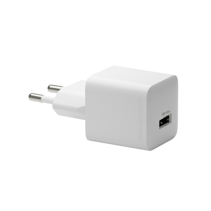 dbramante1928 Re-charge - Väggladdare GaN - USB-A 18W EU - Vit i gruppen SMARTPHONE & SURFPLATTOR / Laddare & Kablar / Väggladdare hos TP E-commerce Nordic AB (D12813)