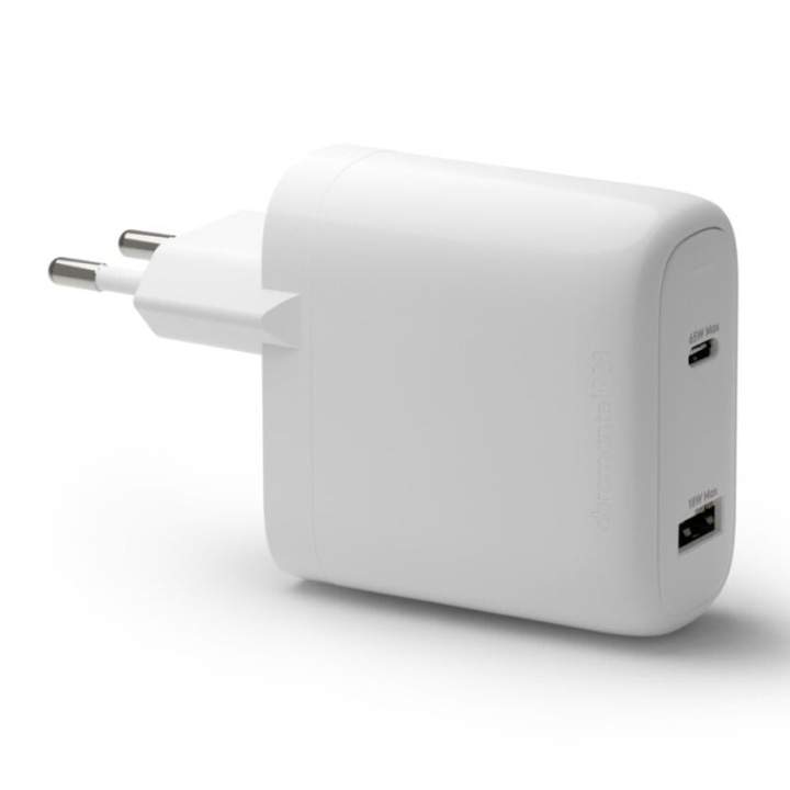 dbramante1928 Re-charge - Väggladdare GaN - USB-C 65W+18W EU - Vit i gruppen DATORER & KRINGUTRUSTNING / Datorkablar / USB-kablar / USB-C hos TP E-commerce Nordic AB (D12827)