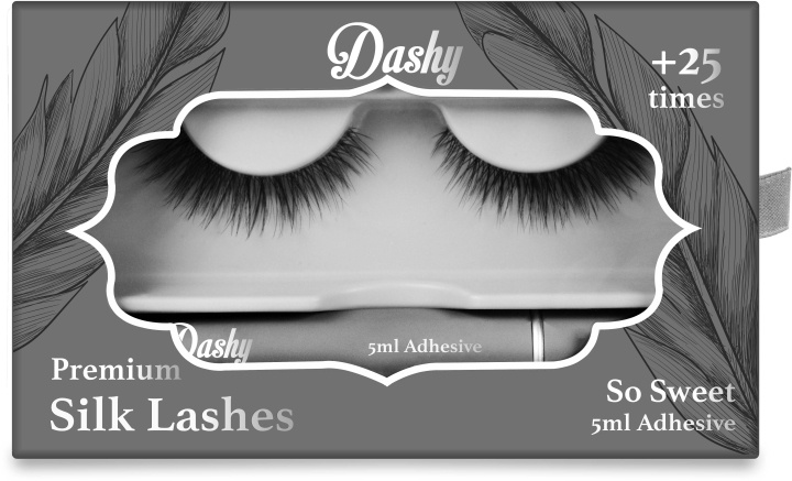 Dashy Premium Silk Lashes + 5 ml lim So Sweet i gruppen SKÖNHET & HÄLSA / Makeup / Ögon & Ögonbryn / Lösögonfransar hos TP E-commerce Nordic AB (D12903)