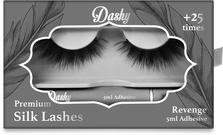 Dashy Premium Silk Lashes + 5 ml Adhesive Revenge i gruppen SKÖNHET & HÄLSA / Makeup / Ögon & Ögonbryn / Lösögonfransar hos TP E-commerce Nordic AB (D12907)