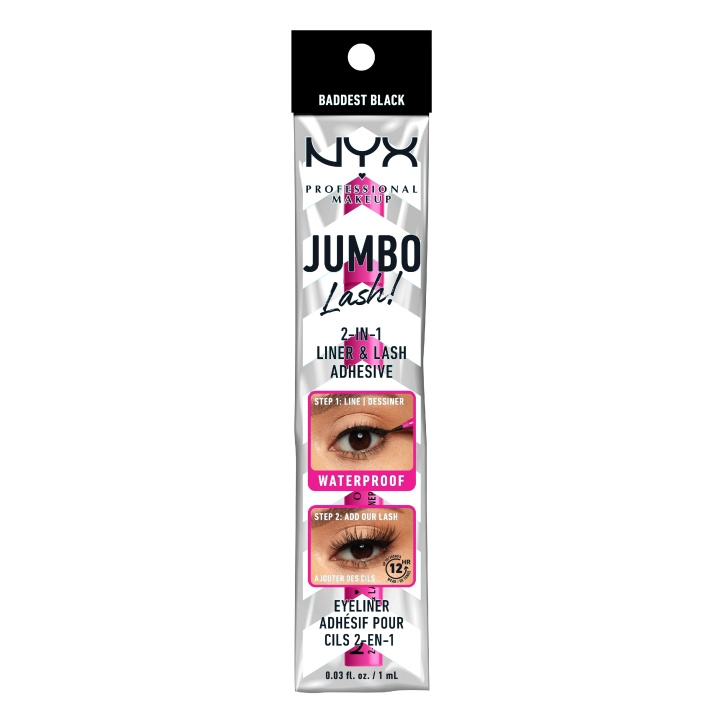 NYX Professional Makeup - Jumbo 2-In-1 Liner & Adhesive - Svart i gruppen SKÖNHET & HÄLSA / Makeup / Ögon & Ögonbryn / Eyeliner / Kajal hos TP E-commerce Nordic AB (D12941)