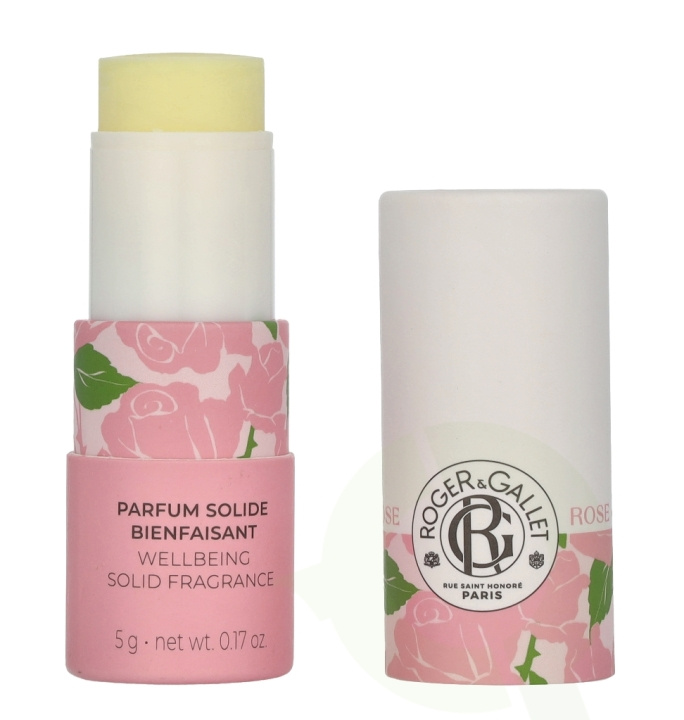 Roger & Gallet Rose Wellbeing Solid Fragrance Stick 5 g i gruppen SKÖNHET & HÄLSA / Makeup / Läppar / Läppbalsam hos TP E-commerce Nordic AB (D13025)