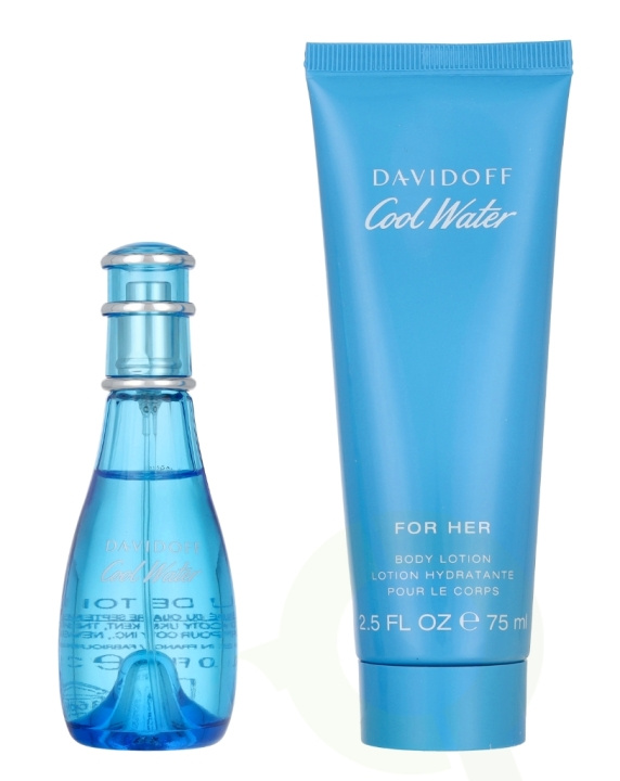 Davidoff Cool Water Woman Giftset 115 ml Edt Spray 30ml/Body Lotion 75ml i gruppen SKÖNHET & HÄLSA / Presentkit / Presentkit För Henne hos TP E-commerce Nordic AB (D13117)