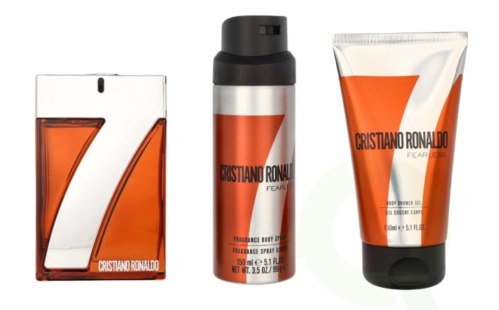 Cristiano Ronaldo CR7 Fearless Giftset 400 ml Edt Spray 100ml/Shower Gel 150ml/Body Spray 150ml i gruppen SKÖNHET & HÄLSA / Presentkit / Presentkit För Honom hos TP E-commerce Nordic AB (D13134)